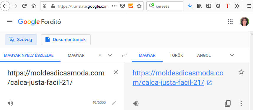 Weboldal fordítása Google Fordítóval